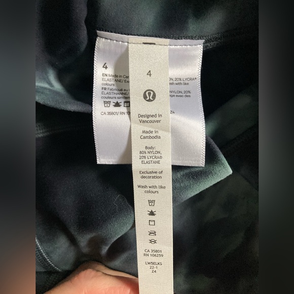 NWT Lululemon Align High Rise Pant 25" Size 4 Diamond Dye Silver Blue DON7 - Picture 10 of 11